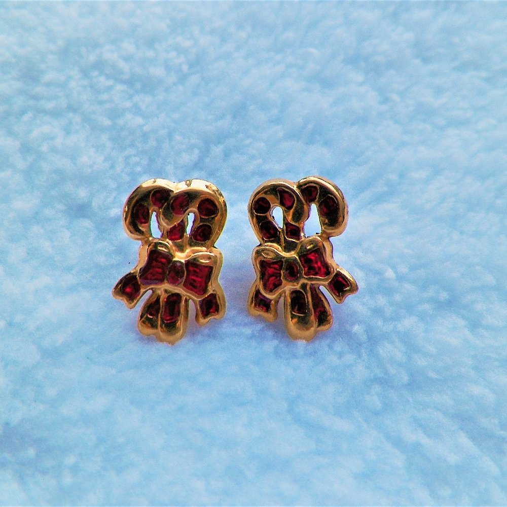 Vintage AVON Candy Cane Post Earrings EP028